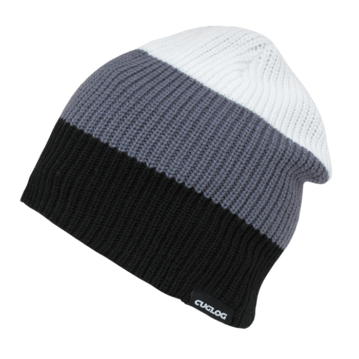 Decky Mauna Kea 3 Tone Knit Caps | Decky K004 Blk/Gry/Wht OSFM Hats