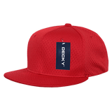 Decky Mesh Jersey Flat Bill Snapbacks | Decky 1128 Red OSFM