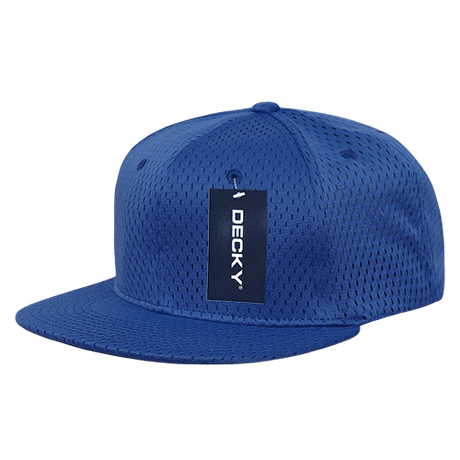 Decky Mesh Jersey Flat Bill Snapbacks | Decky 1128 Royal OSFM
