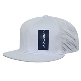 Decky Mesh Jersey Flat Bill Snapbacks | Decky 1128 White OSFM