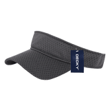 Decky Mesh Jersey Visor | Decky 3014 Dark Grey OSFM Visors