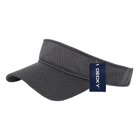 Decky Mesh Jersey Visor | Decky 3014 Dark Grey OSFM Visors