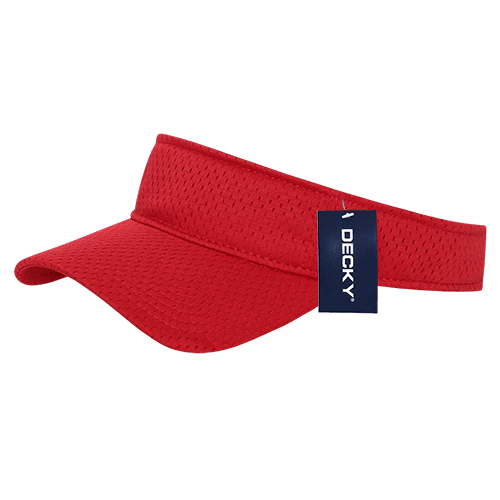 Decky Mesh Jersey Visor | Decky 3014 Red OSFM Visors