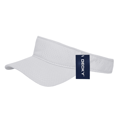 Decky Mesh Jersey Visor | Decky 3014 White OSFM Visors