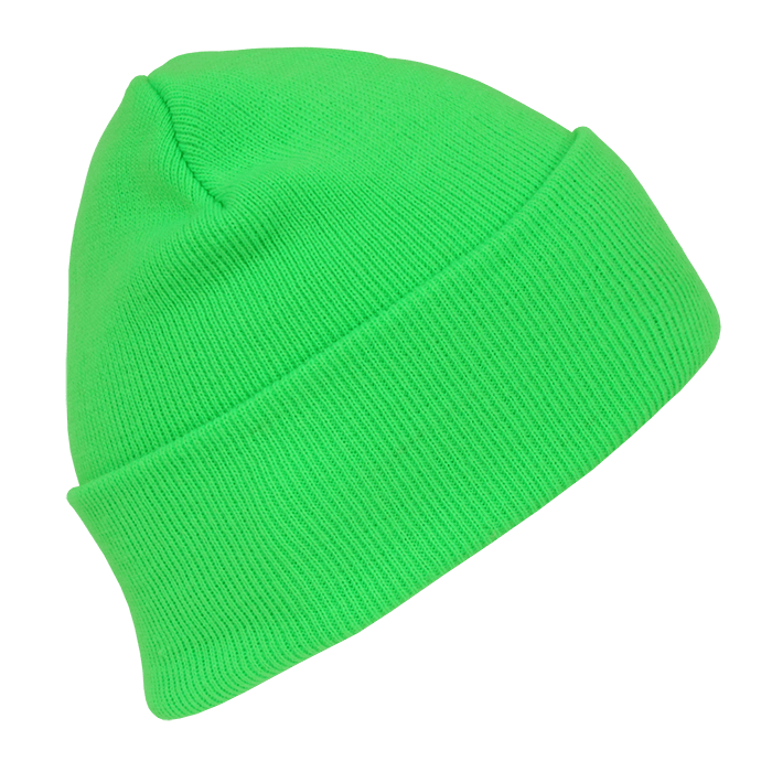 Decky Neon Acrylic Beanies (Long) | Decky 813 Green OSFM Beanies