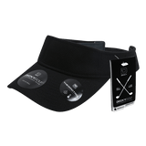 Decky Pique Patterned Sun Visors | Decky 6104 Black OSFM Visors