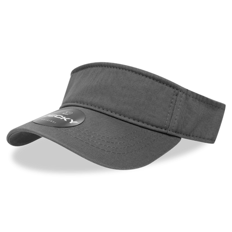 Decky Polo Visor | Decky 962 Charcoal OSFM Visors