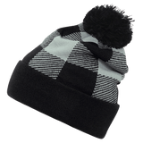 Decky Pom Plaid Beanie | Decky 8028 Black OSFM Beanies