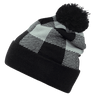 Decky Pom Plaid Beanie | Decky 8028 Black OSFM Beanies