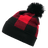 Decky Pom Plaid Beanie | Decky 8028 Red OSFM Beanies