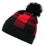 Decky Pom Plaid Beanie | Decky 8028 Red OSFM Beanies