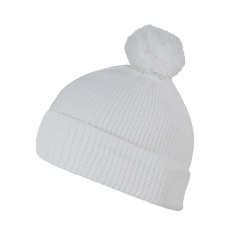 Decky Pom Pom Acrylic Beanies | Decky 686 White OSFM Beanies