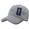 Decky Relaxed Brushed Cotton Caps | Decky 307 Grey OSFM Hats