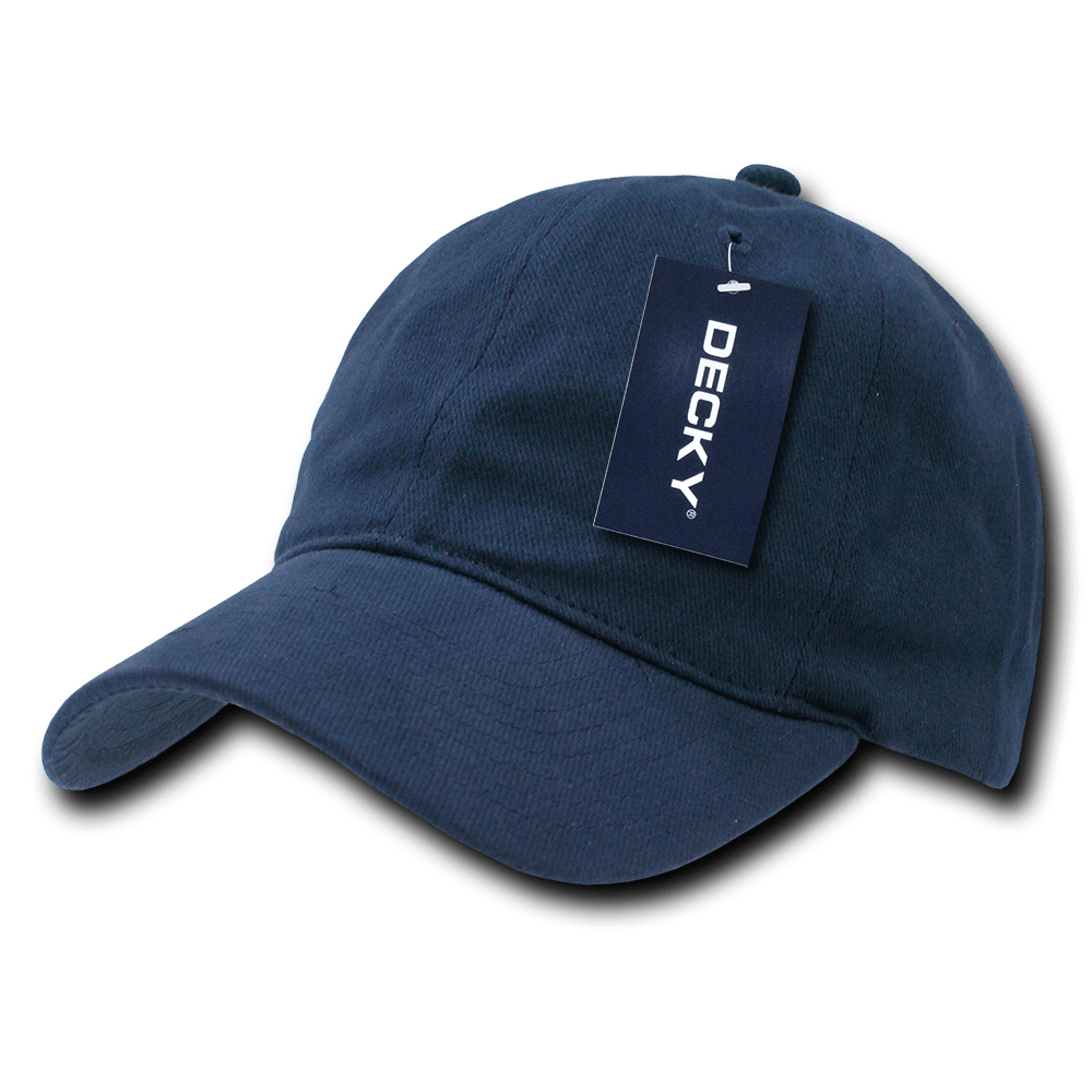 Decky Relaxed Brushed Cotton Caps | Decky 307 Navy OSFM Hats