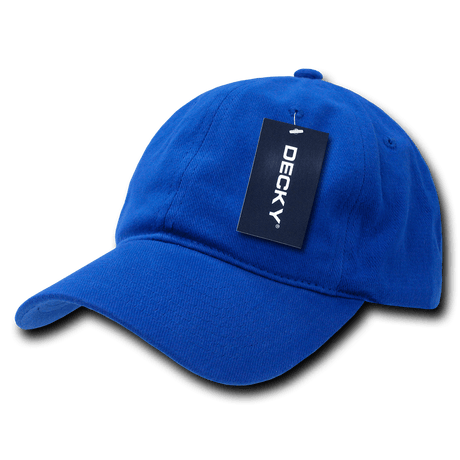 Decky Relaxed Brushed Cotton Caps | Decky 307 Royal OSFM Hats