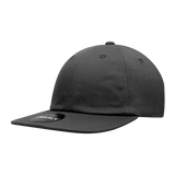 Decky Relaxed Flat Bill Cotton Caps | Decky 200 Black OSFM Hats