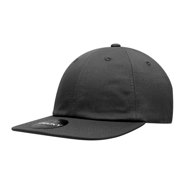 Decky Relaxed Flat Bill Cotton Caps | Decky 200 Black OSFM Hats