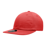 Decky Relaxed Flat Bill Cotton Caps | Decky 200 Red OSFM Hats