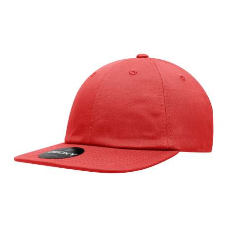 Decky Relaxed Flat Bill Cotton Caps | Decky 200 Red OSFM Hats