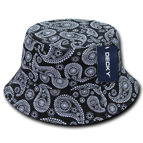 Decky Relaxed Paisley Buckets | Decky 459 Black L/XL