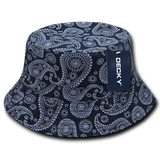 Decky Relaxed Paisley Buckets | Decky 459 Navy L/XL