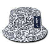 Decky Relaxed Paisley Buckets | Decky 459 White S/M
