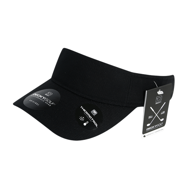 Decky Screen Fabric Sun Visors | Decky 8104 Black OSFM Visors