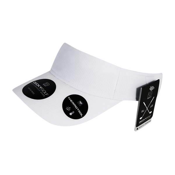 Decky Screen Fabric Sun Visors | Decky 8104 White OSFM Visors