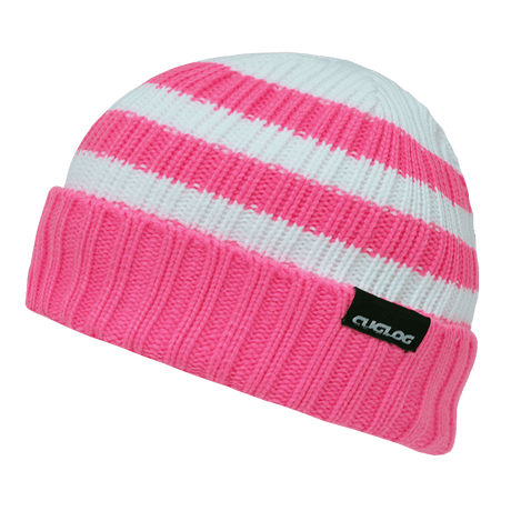 Decky Shasta Striped Sweater Beanie | Decky K014 Hot Pink OSFM Beanies