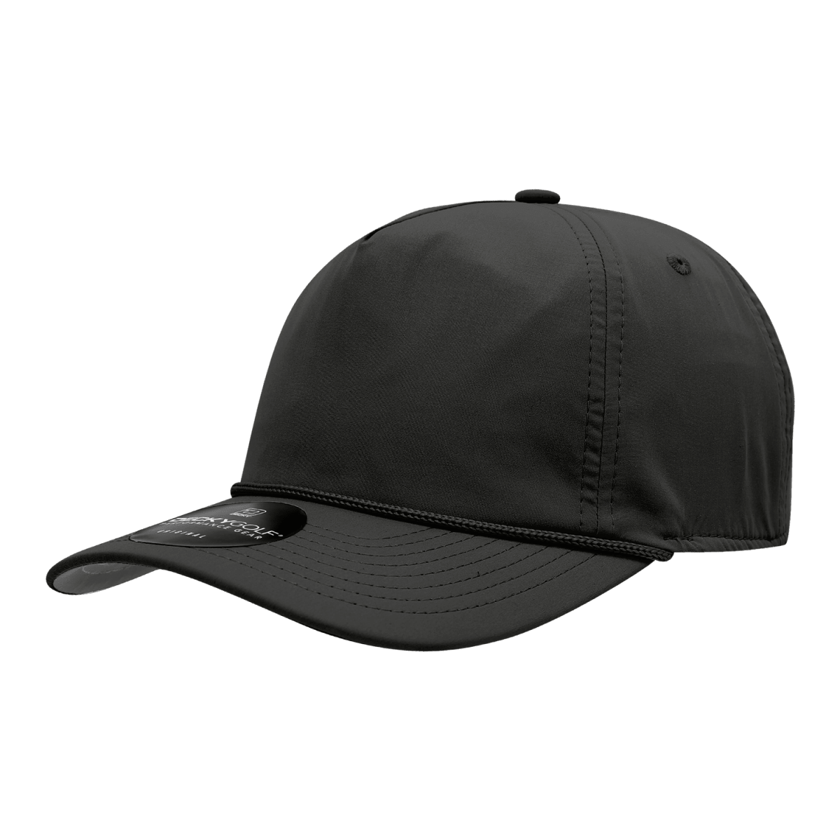 Decky Sleek H2O 5 Panel Caps | Decky 6406 Black OSFM Hats