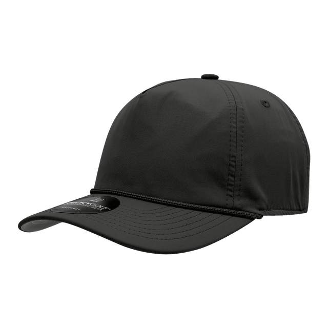 Decky Sleek H2O 5 Panel Caps | Decky 6406 Black OSFM Hats