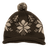 Decky Snowflake Roll Up Beaine w/Pom | Decky 611B Brn/Stn OSFM