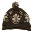 Decky Snowflake Roll Up Beaine w/Pom | Decky 611B Brn/Stn OSFM