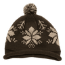 Decky Snowflake Roll Up Beaine w/Pom | Decky 611B Brn/Stn OSFM