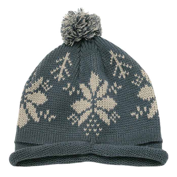 Decky Snowflake Roll Up Beaine w/Pom | Decky 611B Cha/Stn OSFM
