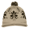 Decky Snowflake Roll Up Beaine w/Pom | Decky 611B Stn/Brn OSFM