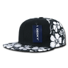 Decky Solid Front Floral Snapbacks | Decky 1067 Black OSFM