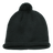 Decky Solid RollUp Beanie w/PomPom | Decky 611A Black OSFM Beanies