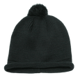 Decky Solid RollUp Beanie w/PomPom | Decky 611A Black OSFM Beanies