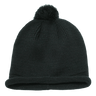 Decky Solid RollUp Beanie w/PomPom | Decky 611A Black OSFM Beanies