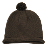 Decky Solid RollUp Beanie w/PomPom | Decky 611A Brown OSFM Beanies