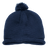 Decky Solid RollUp Beanie w/PomPom | Decky 611A Navy OSFM Beanies