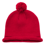 Decky Solid RollUp Beanie w/PomPom | Decky 611A Red OSFM Beanies