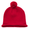 Decky Solid RollUp Beanie w/PomPom | Decky 611A Red OSFM Beanies