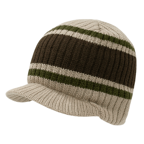 Decky Striped College HybriCap | Decky 620 Kha/Brn/Olv OSFM Hats