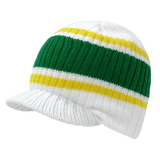 Decky Striped College HybriCap | Decky 620 Wht/Grn/Yel OSFM Hats