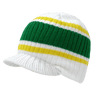 Decky Striped College HybriCap | Decky 620 Wht/Grn/Yel OSFM Hats