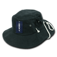 Decky Structured Cotton Aussie Hat | Decky 510 Black S/M Hats