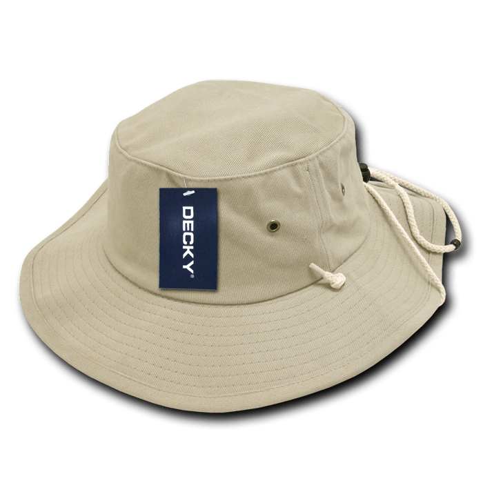 Decky Structured Cotton Aussie Hat | Decky 510 Khaki S/M Hats