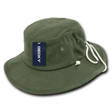 Decky Structured Cotton Aussie Hat | Decky 510 MILITARY GREEN S/M Hats